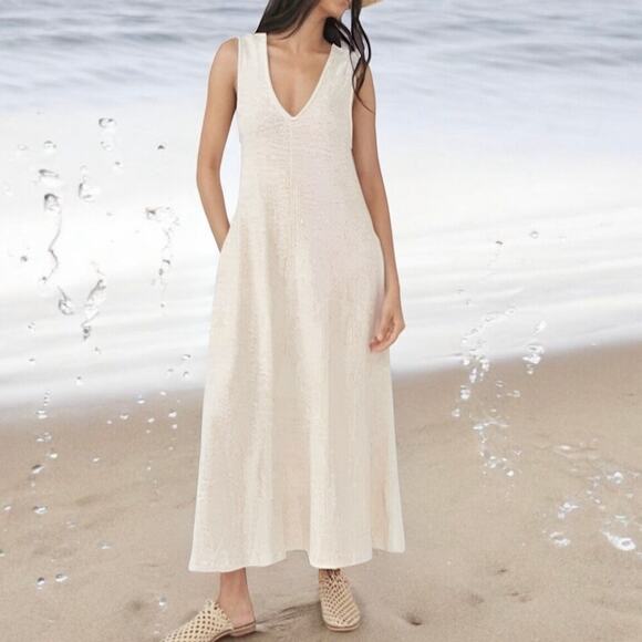 Free People FP Beach Sleeveless Maxi Jersey Tee Dress size Medium - Picture 8 of 8